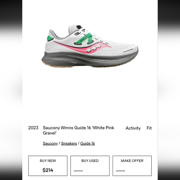 Saucony Women's White and Pink Running Shoes - Picture 3 of 3